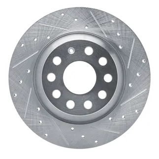 R1 Concepts EDZ-73082R Brake Rotor Drilled & Slotted Silver